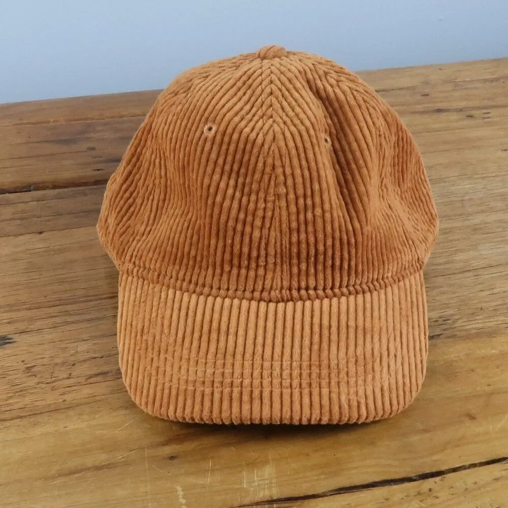 OLD NAVY BURNT ORANGE CORDUROY ADJUSTABLE BALL CAP ONE SIZE